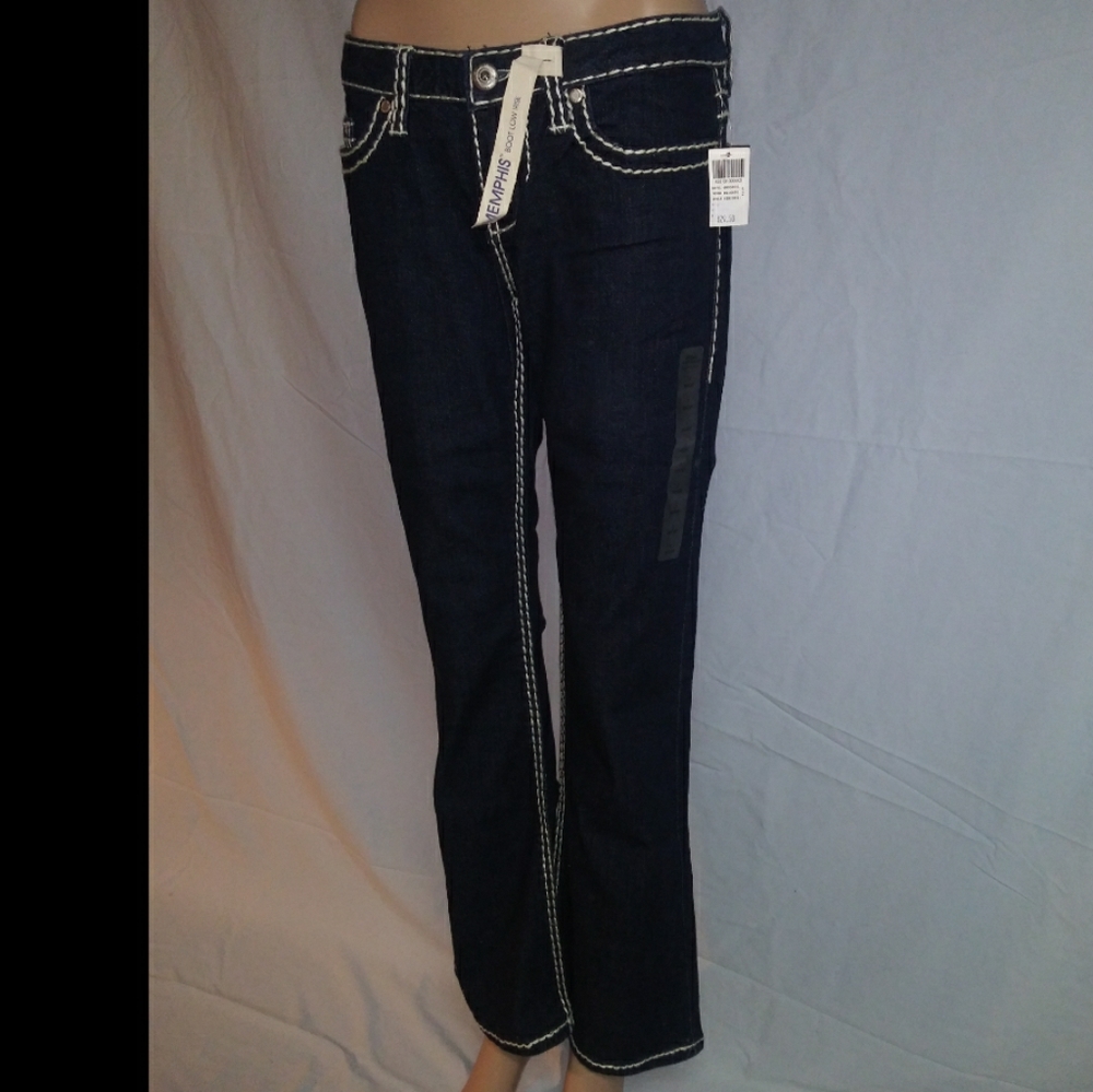 Darkwash bootcut jeans